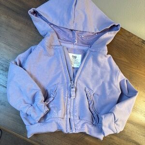 Little sleepies Dusty Lavender Ruffle Hoodie - 6-12 months